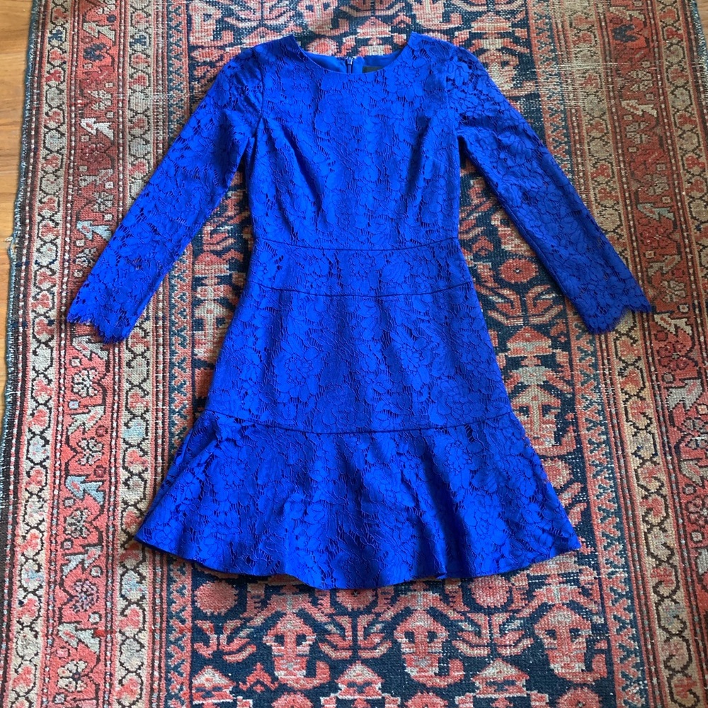 J. Crew Blue Lace Dress